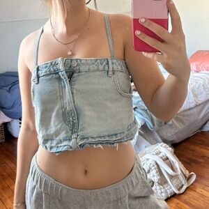 Denim Zara tank top